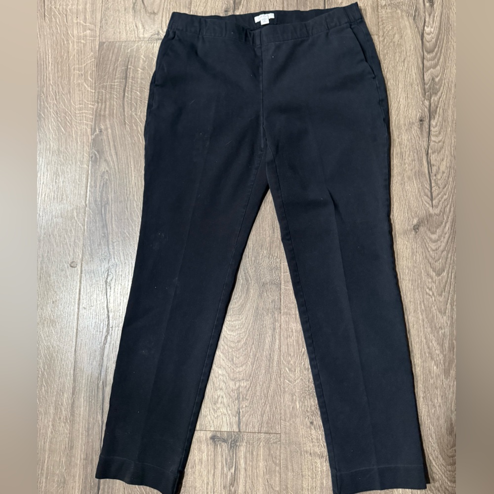 J. Jill Black Ankle Crop Ponte Pants